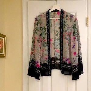 Floral kimono style jacket. Small.